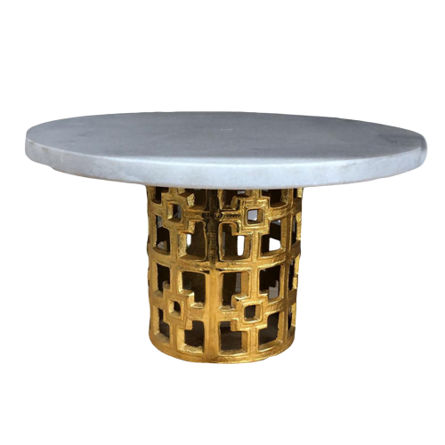 Cake Stand Elegant Design Metal Base with Original Marble Top  CSD21